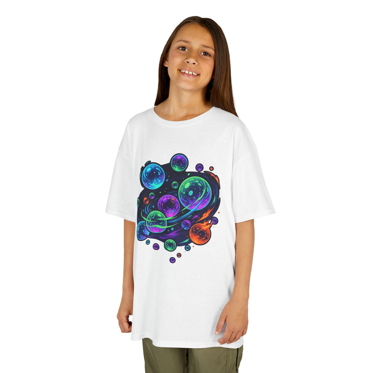 Color: White | MinMin Lights (Australian Folklore) Kids Tee