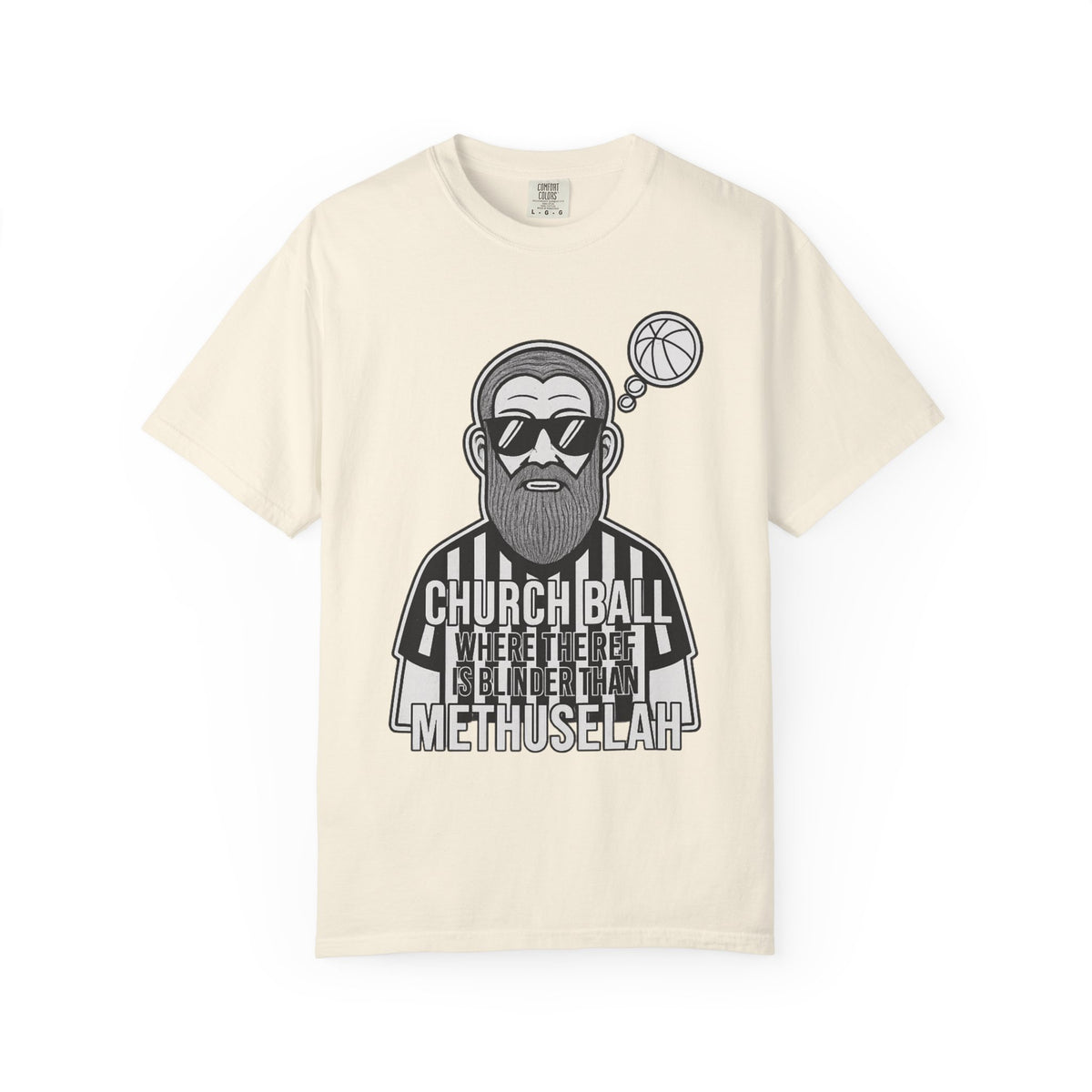 Color: Ivory | Church Ball Methuselah Unisex Garment-Dyed T-shirt