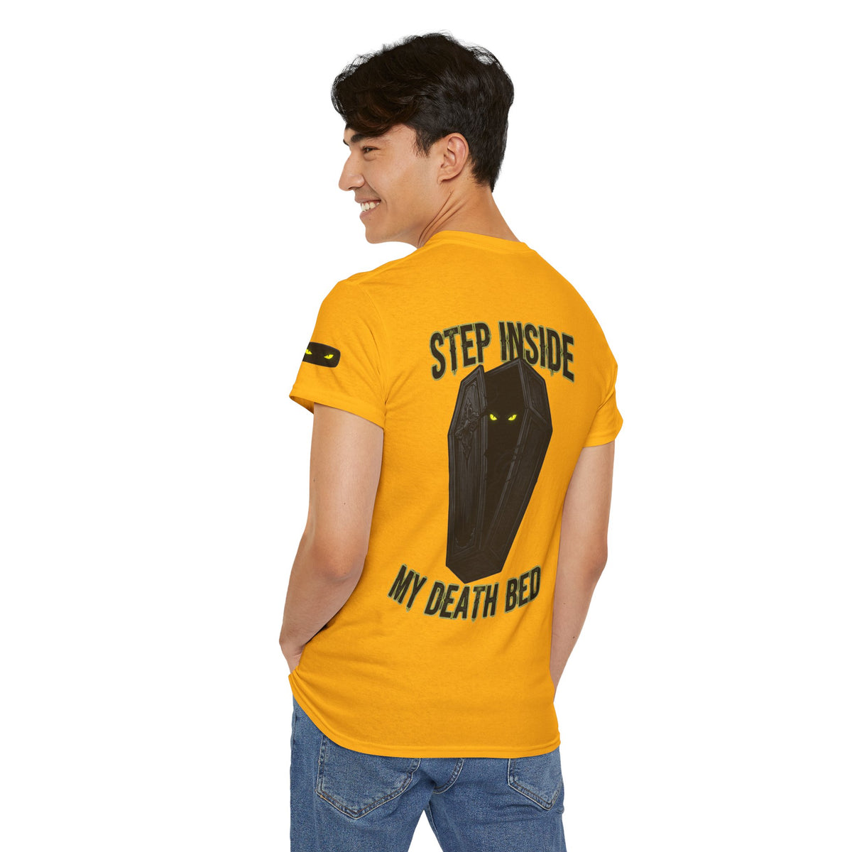 Color: Gold | Step Inside My Death Bed Premium Graphic Tee