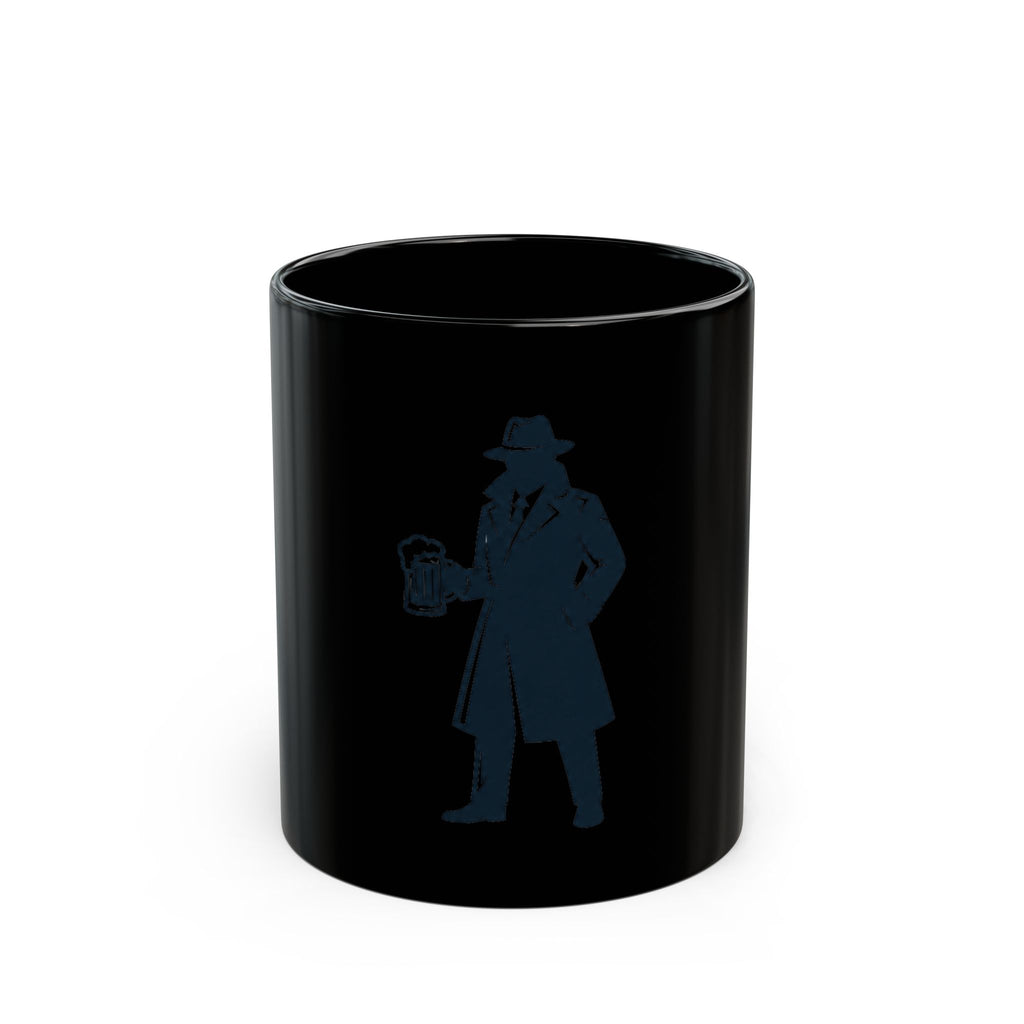 "Double Agent Draughts" Black Ceramic Mug — Graphic