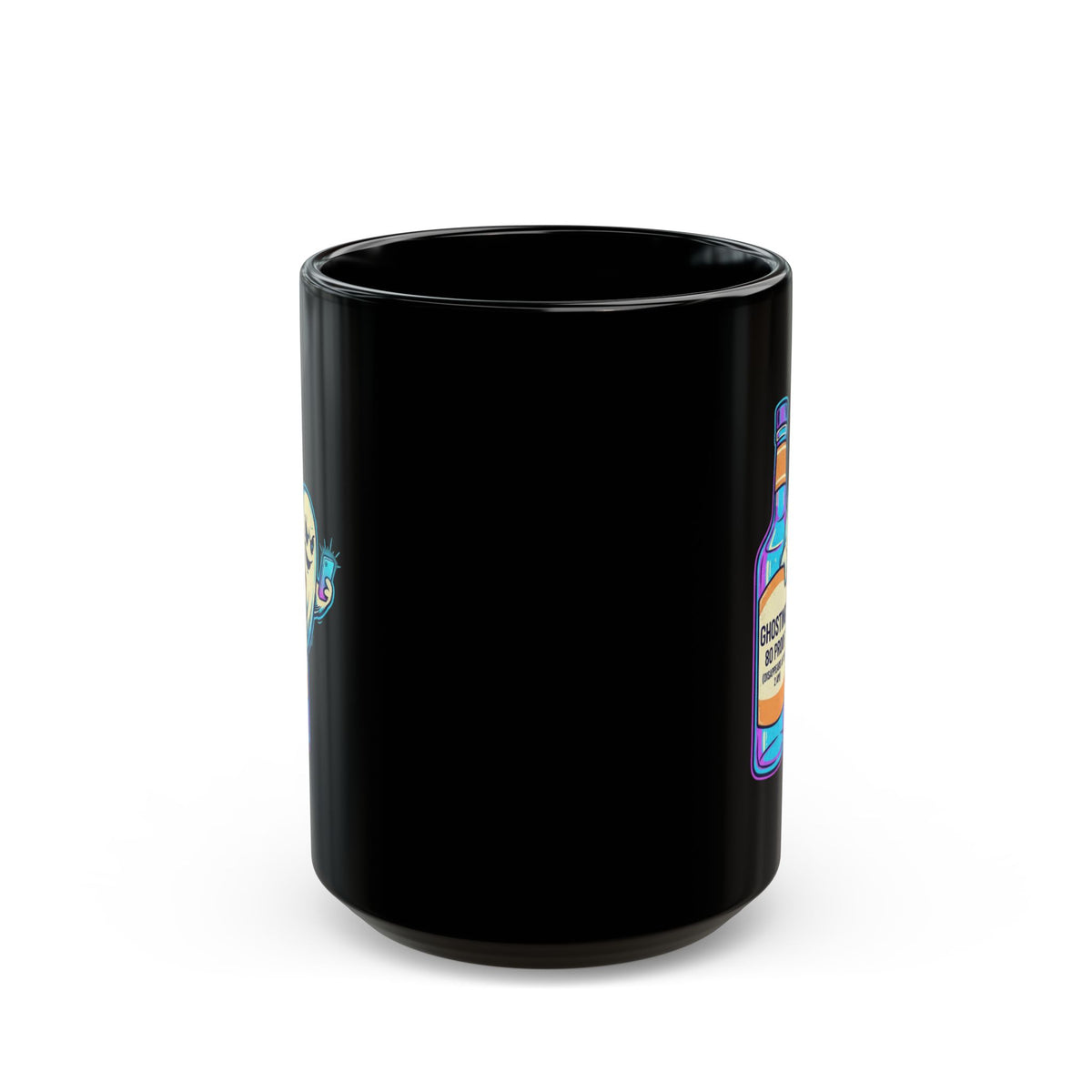 "Ghosting" Black Ceramic Mug