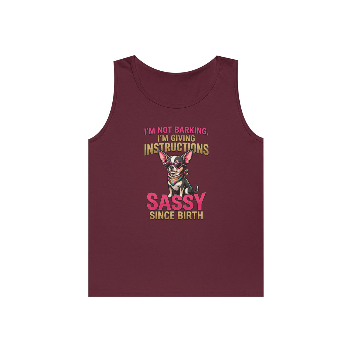 Color: Maroon | Sassy Since Birth Tank Top