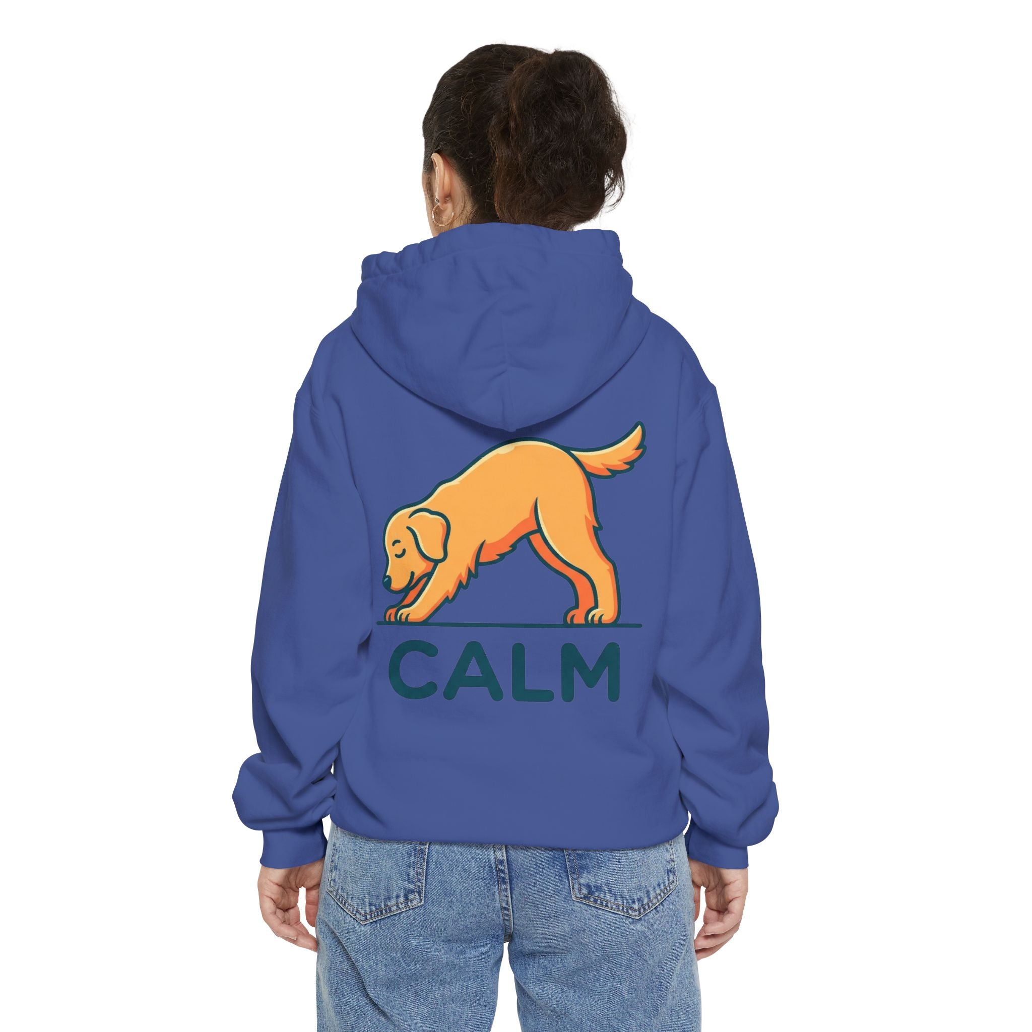 "Dog CALM" Garment-Dyed Hoodie