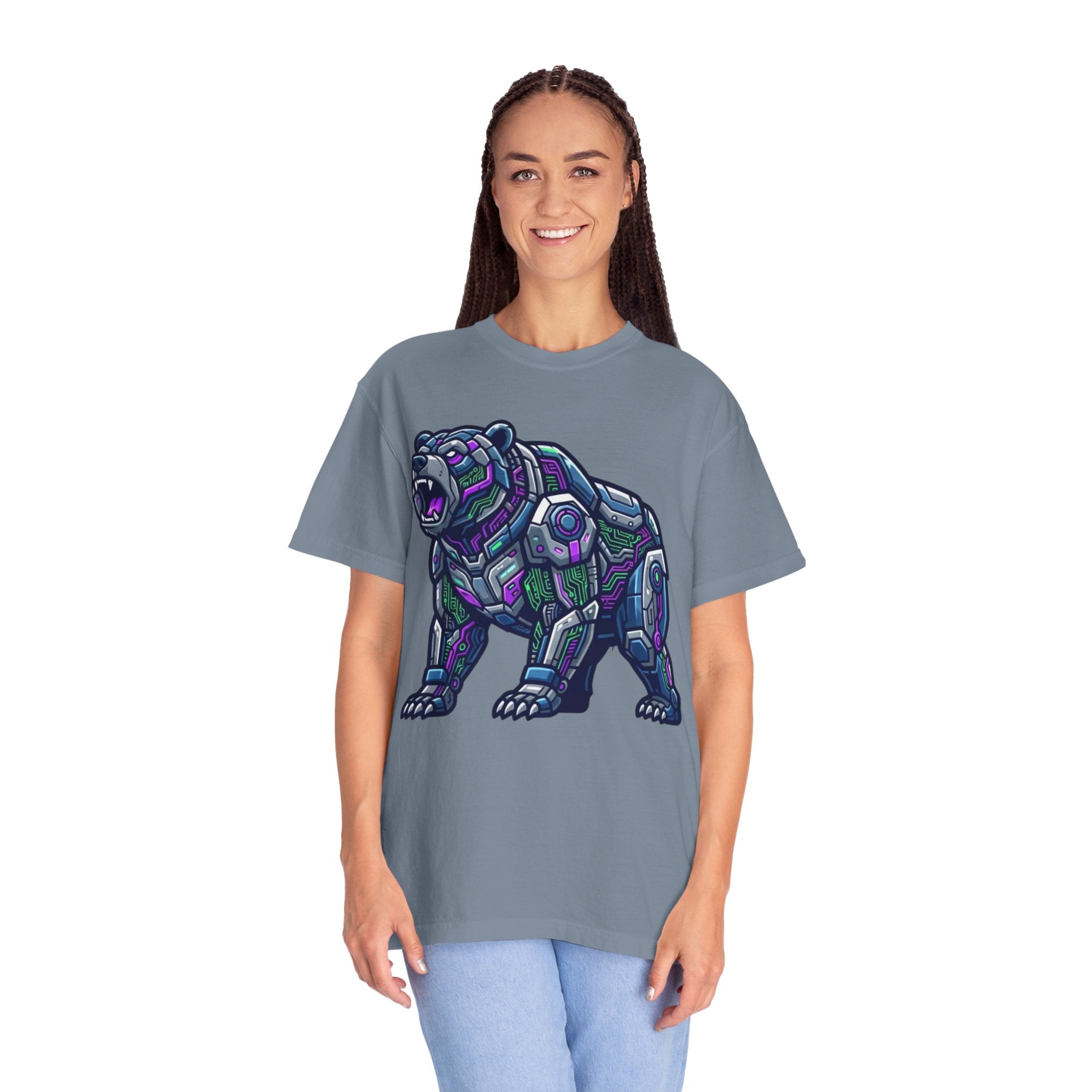 "Cyber Bear" Unisex Garment-Dyed Tee
