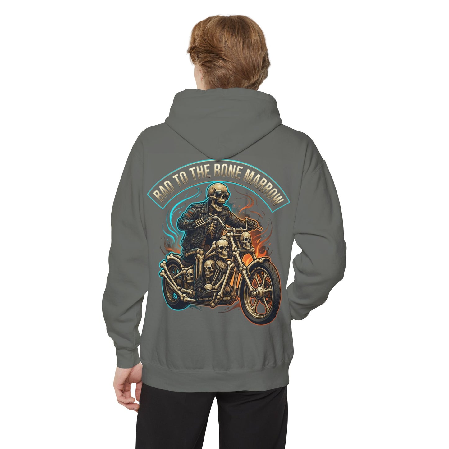 "Bad to the Bone Marrow" Garment-Dyed Hoodie