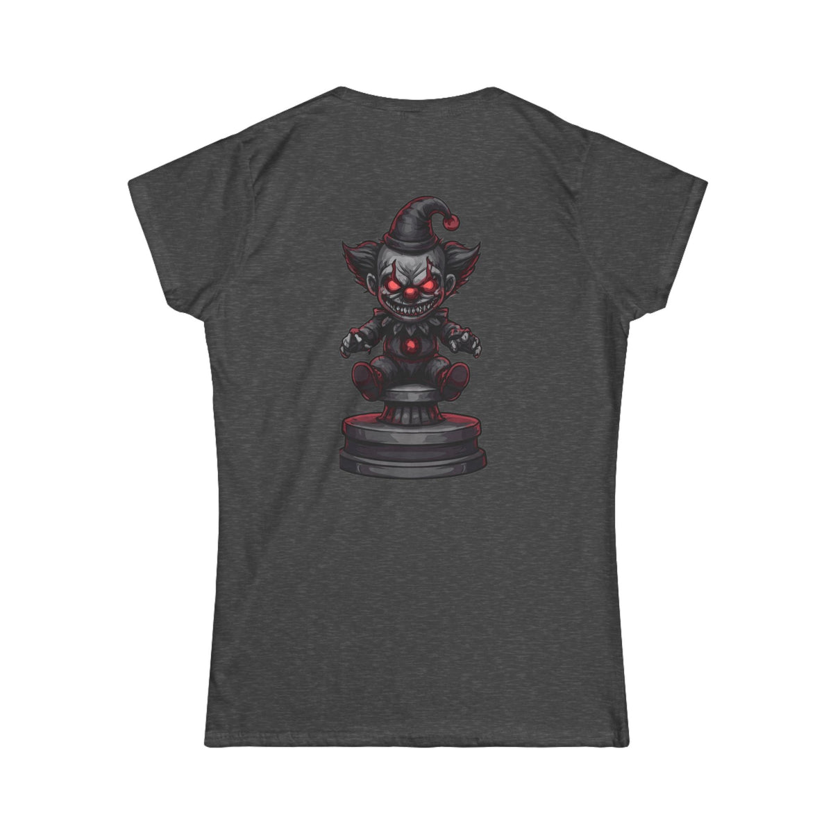 Color: Dark Heather | Nightmare Clown Women's Tee