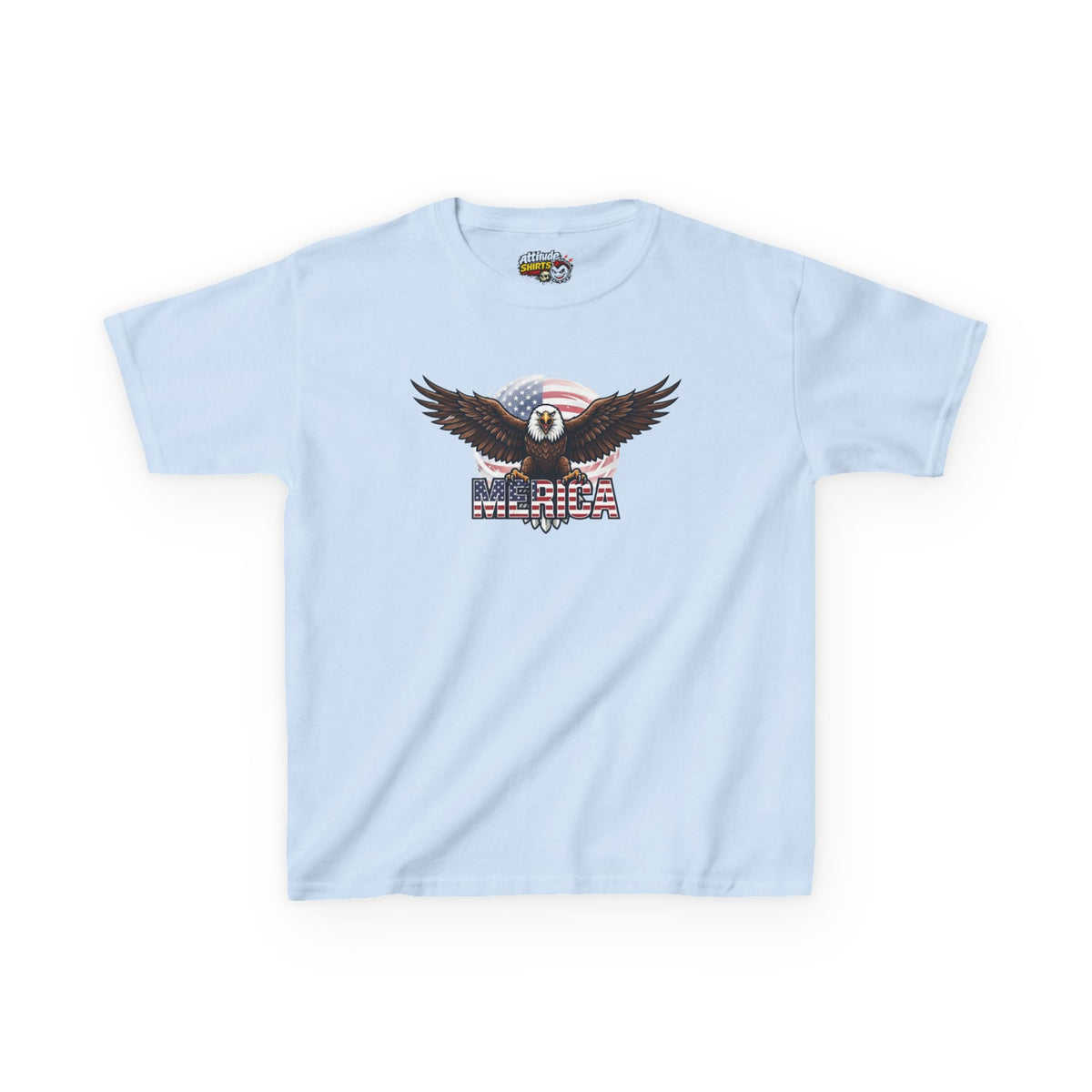 Color: Light Blue | Merica Kids Tee