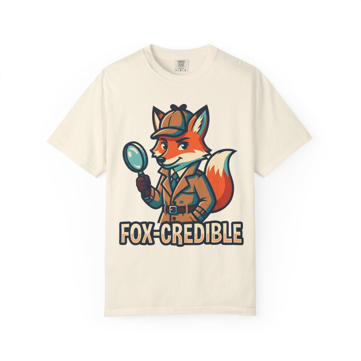Color: Ivory | Fox Credible Unisex Garment-Dyed Tee