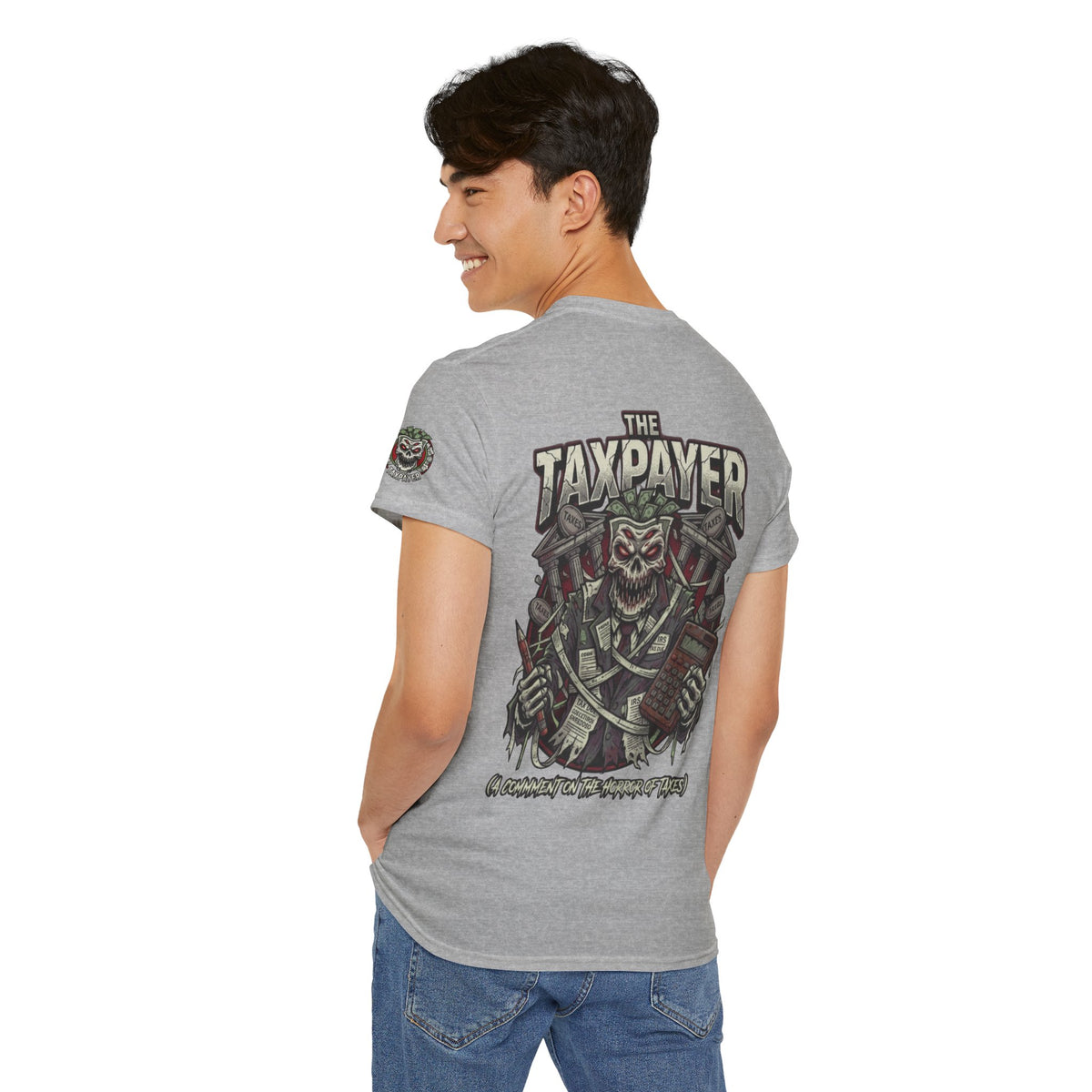 Color: Sport Grey | Horror of Taxes Premium Graphic Tee