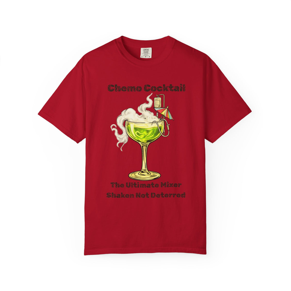 Color: Red | Chemo Cocktail Unisex Garment-Dyed T-shirt