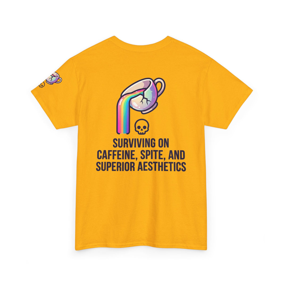 "Surviving on Caffeine Spite and Superior Aesthetics" Premium Graphic Tee