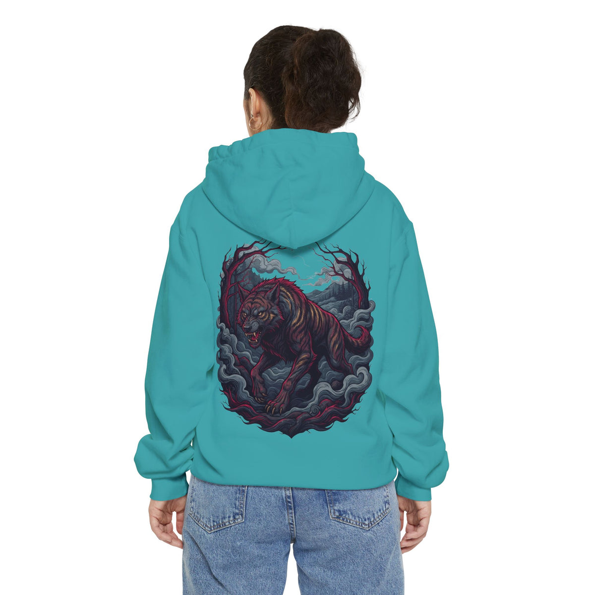 Color: Seafoam | The Beast of Gévaudan (France) Garment-Dyed Hoodie