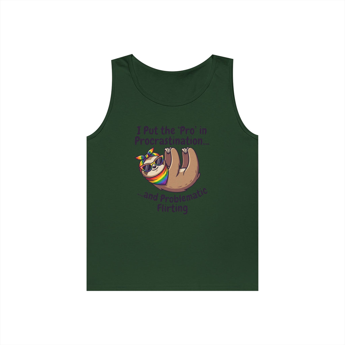Color: Forest Green | Pro in Problematic Flirting Tank Top