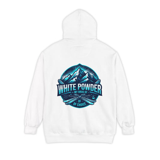 Color: White | Ski Drug of Choice Garment-Dyed Hoodie
