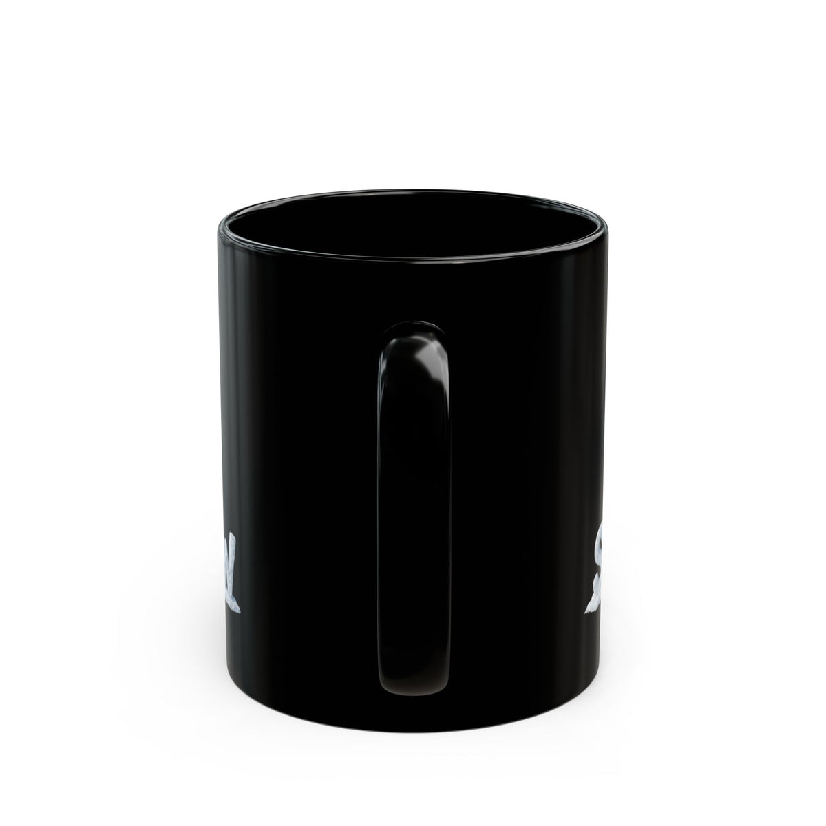 "I Love Snow" Black Ceramic Mug