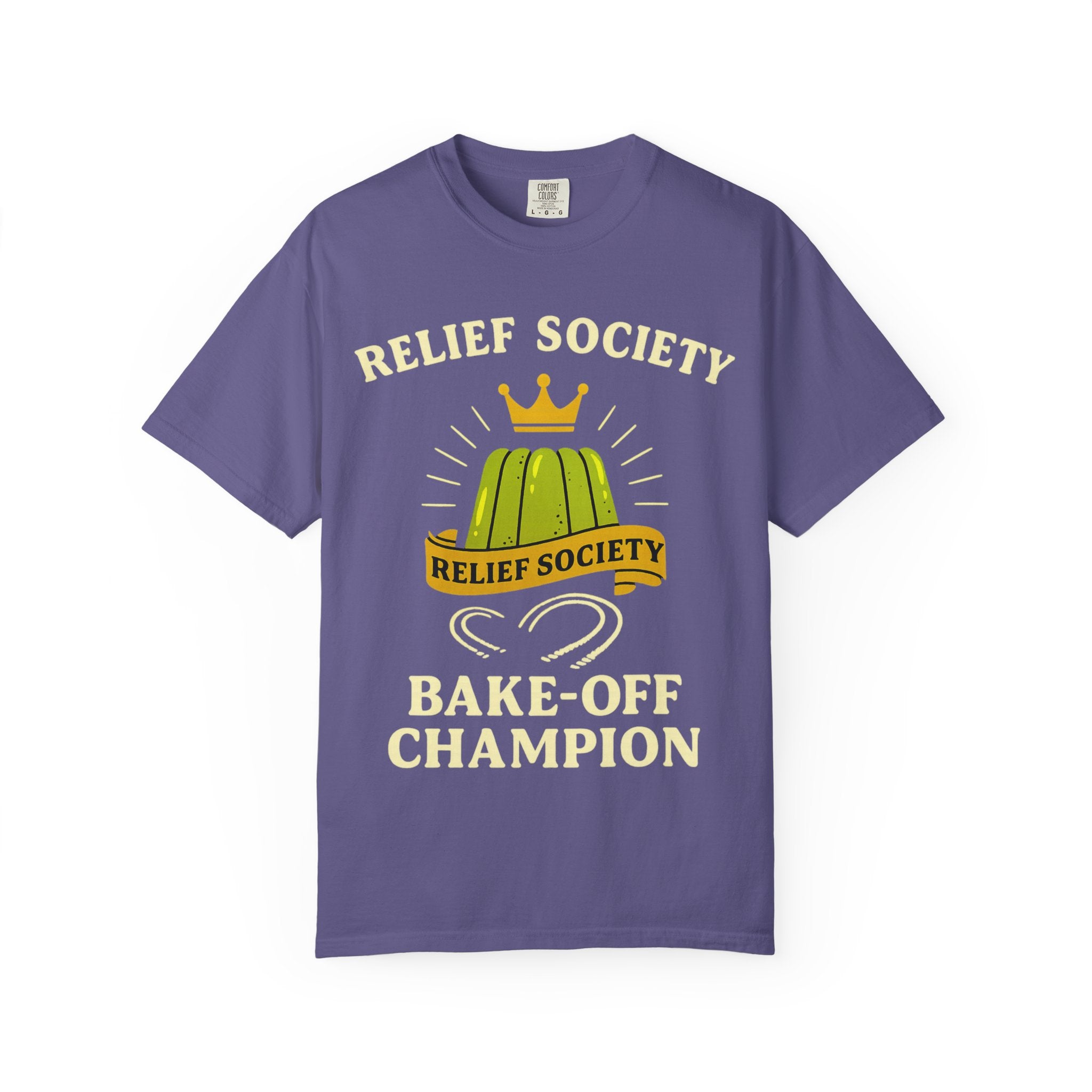 "Relief Society Bake-Off Champion" Unisex Garment-Dyed T-shirt