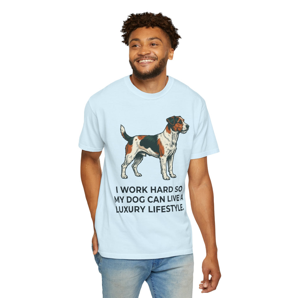 "I Work Hard -1" Unisex Garment-Dyed T-shirt