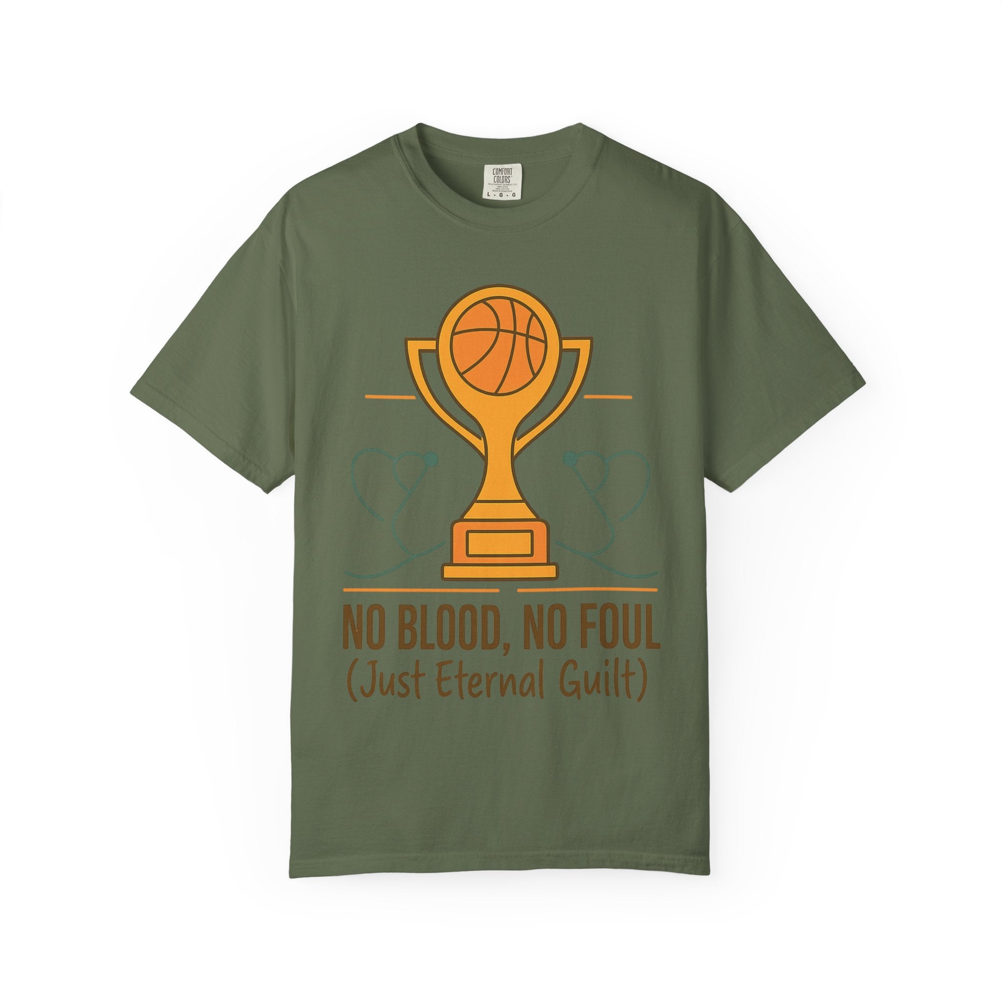 "No Blood, No Foul" Unisex Garment-Dyed T-shirt