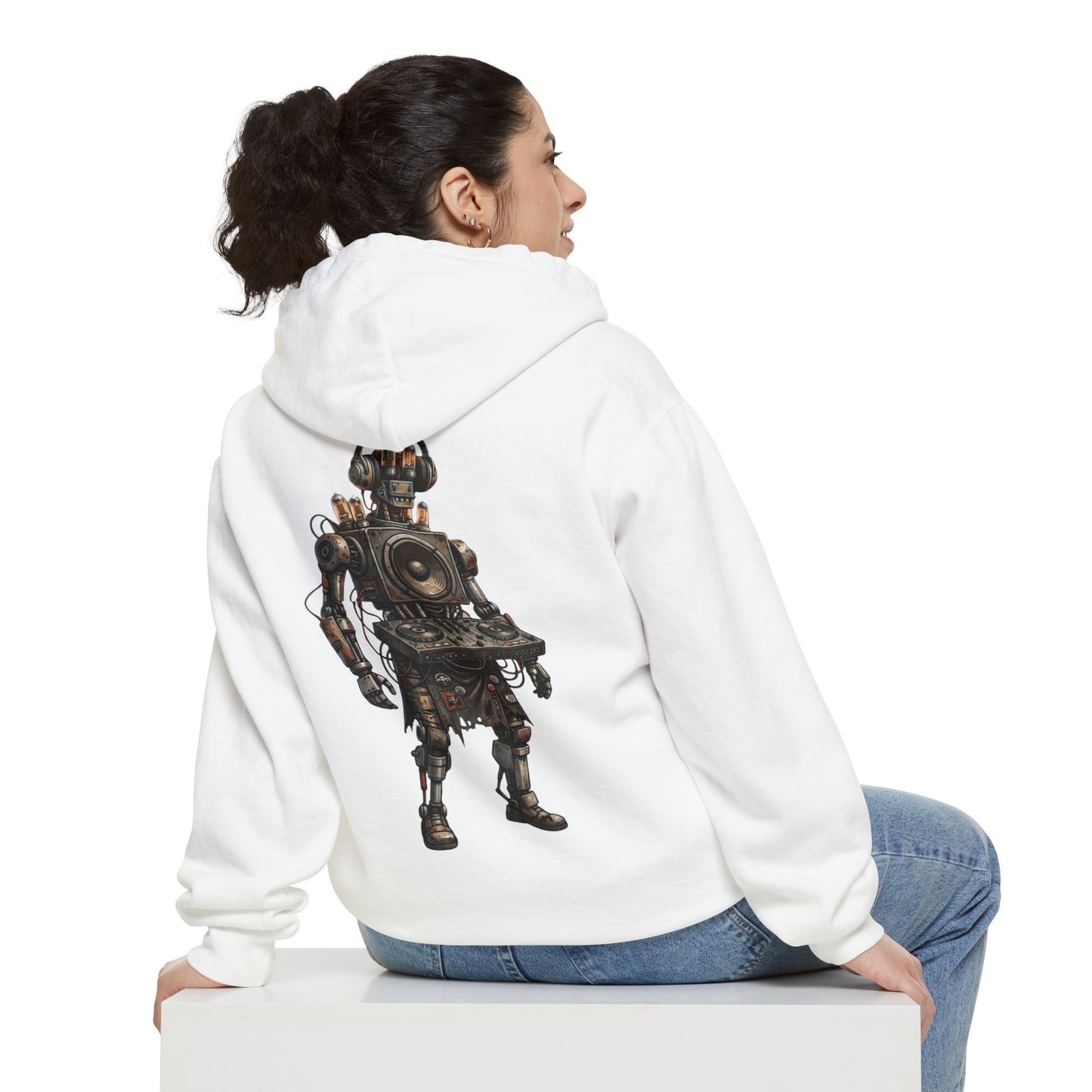 "DJ" Garment-Dyed Hoodie