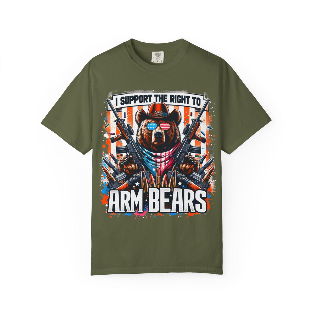 Color: Hemp | The Right to Arm Bears Unisex Garment-Dyed T-shirt