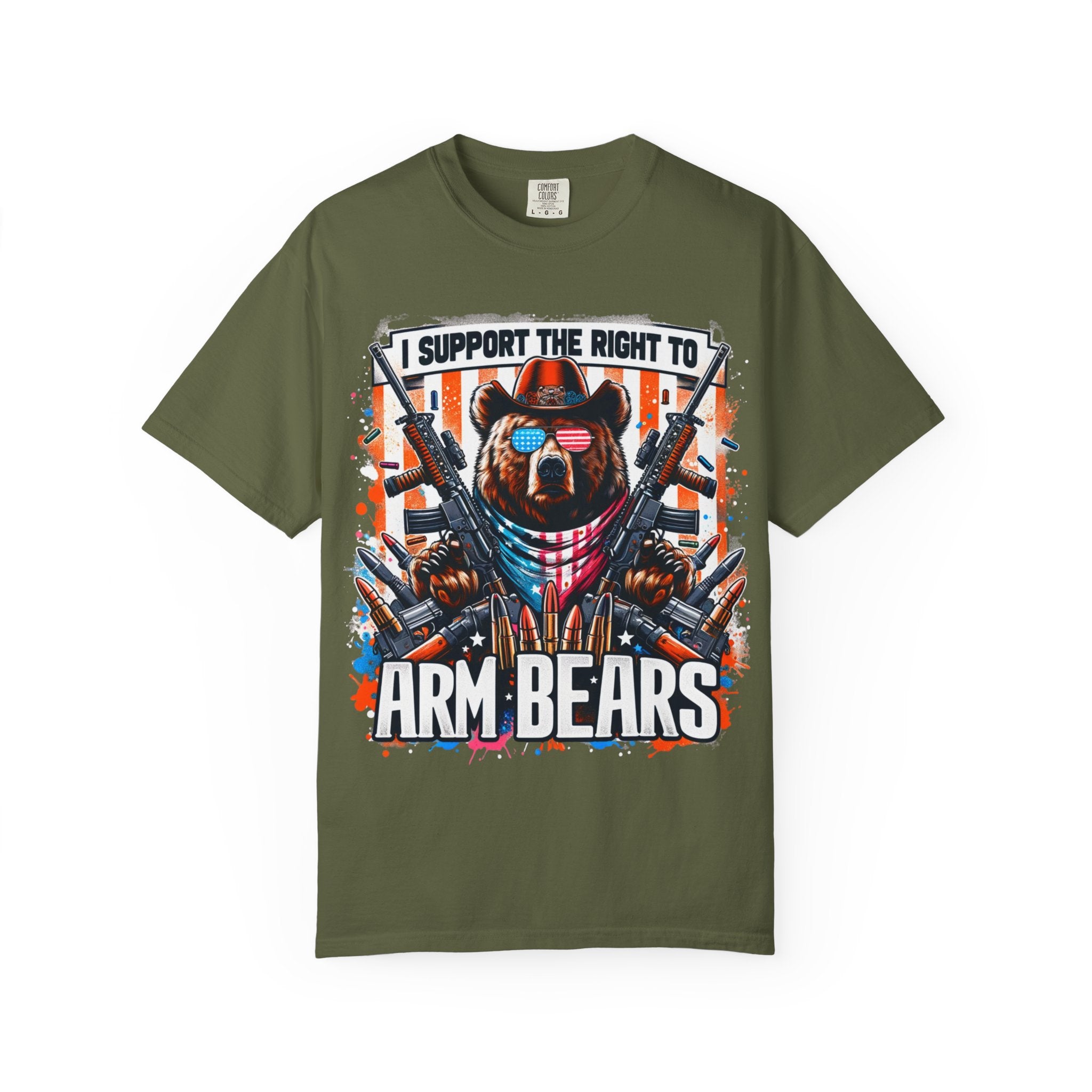 "The Right to Arm Bears" Unisex Garment-Dyed T-shirt