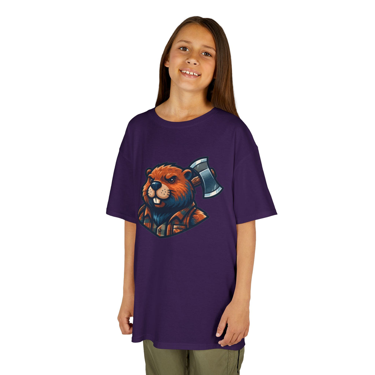 Color: Purple | In Desperate Need of Good Hard Wood Kids Tee