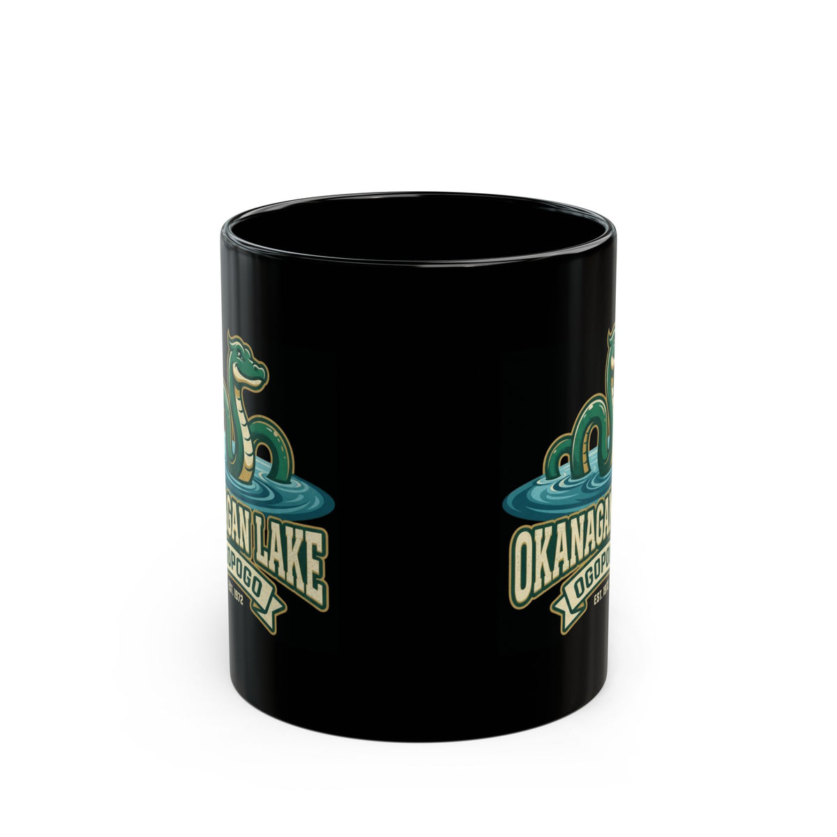"Ogopogo (Canada)" Black Ceramic Mug