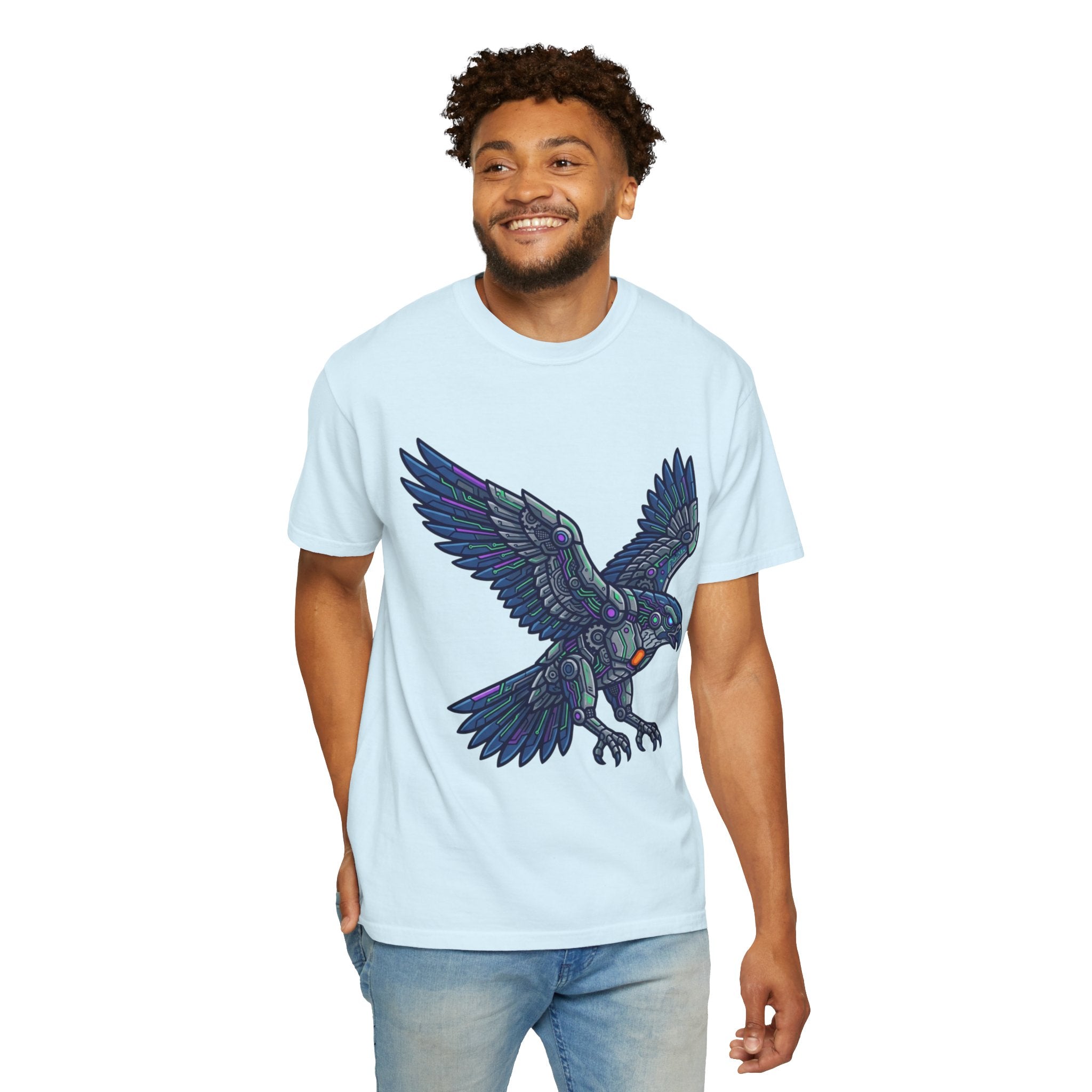 "Cyber Eagle" Unisex Garment-Dyed Tee