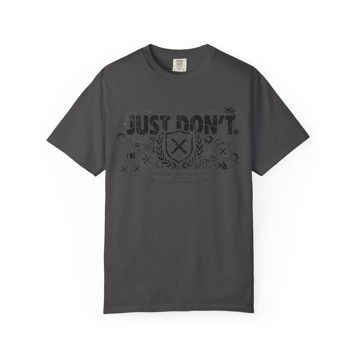 Color: Graphite | The Anti-Motivational Manifesto | Garment-Dyed Tee — AttitudeShirts