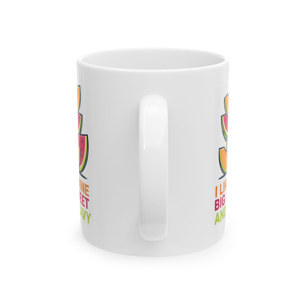 "Big Sweet and Heavy" White Ceramic Mug