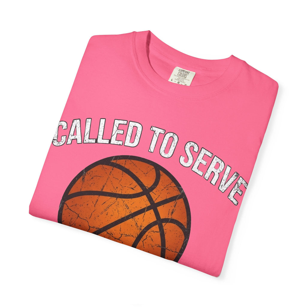 Called To Serve The Lord's Team Christian Basketball T-Shirt - Distressed Religious Sports Tee for Men and Women