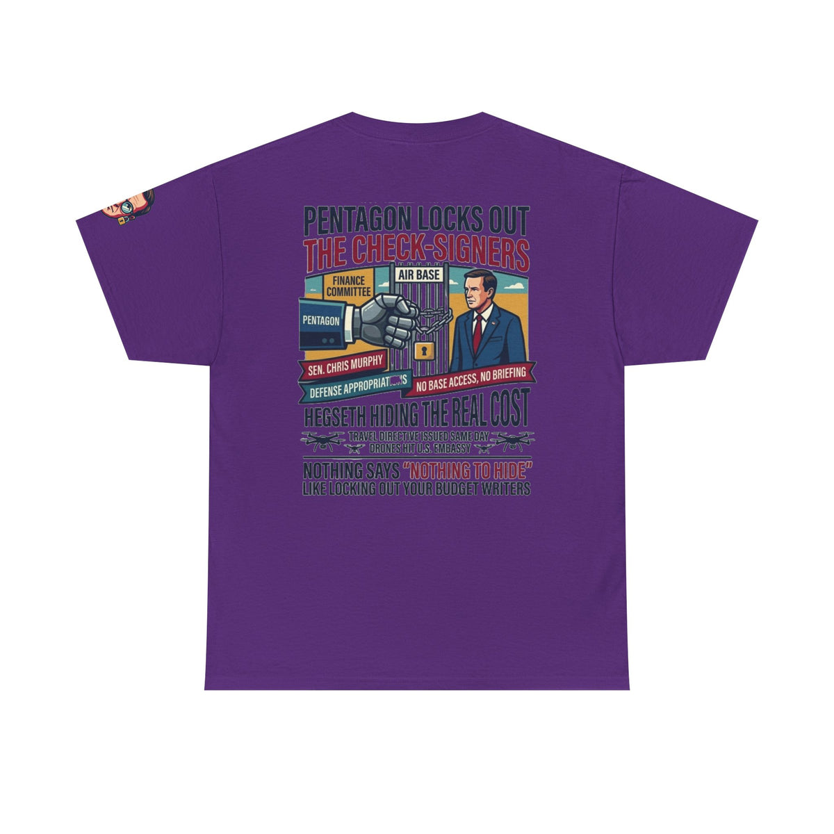 "Pentagon Locks Out The Check Signers" Premium Graphic Tee