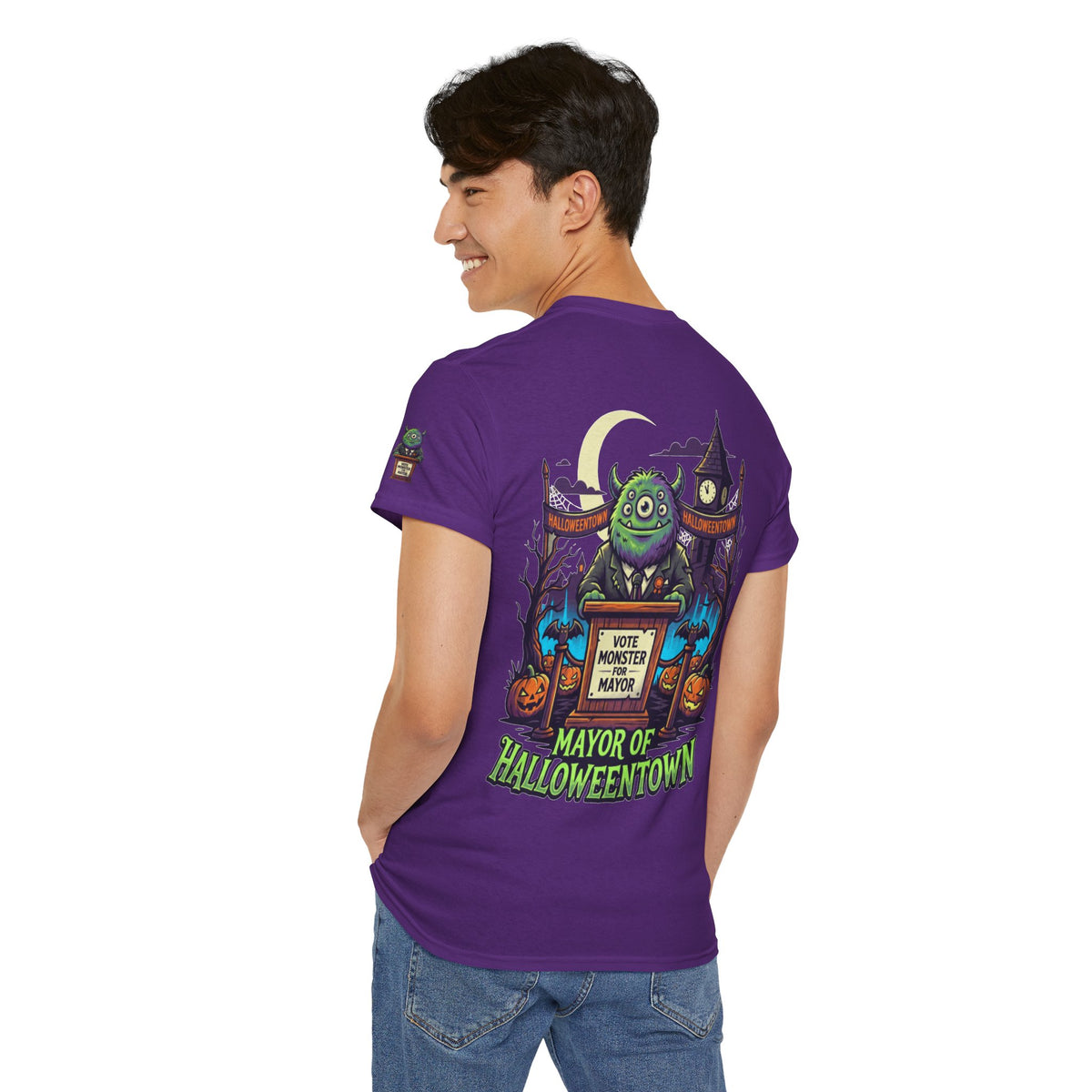 Color: Purple | Vote Monster For Mayor Premium Graphic Tee