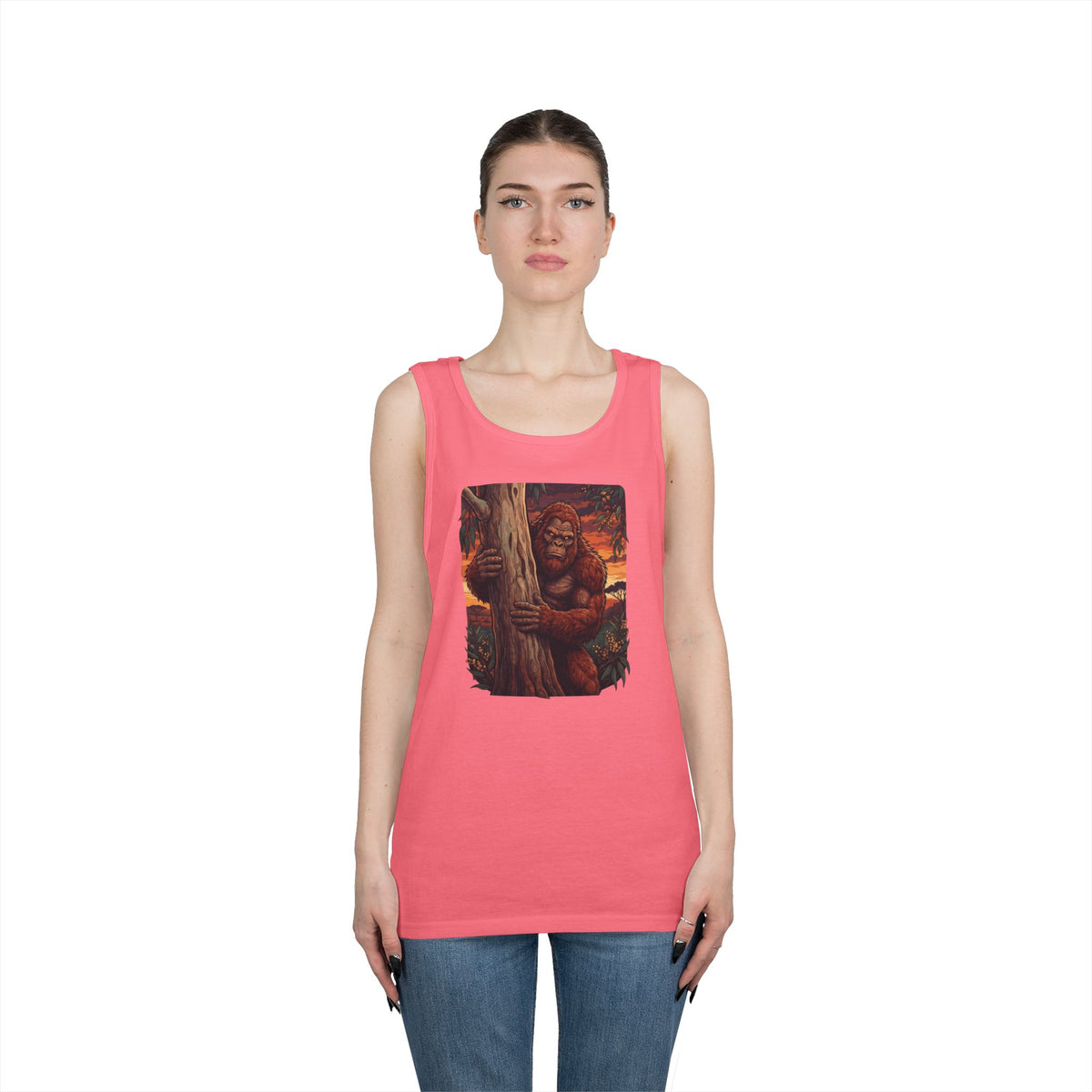 Color: Safety Pink | Yowie (Australian Folklore) Tank Top