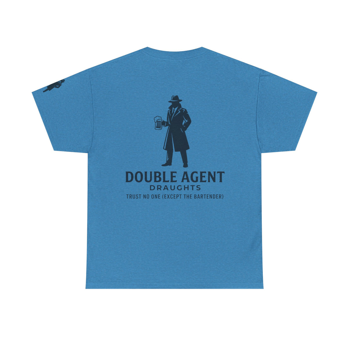 Color: Heather Sapphire | Double Agent Draughts Premium Graphic Tee
