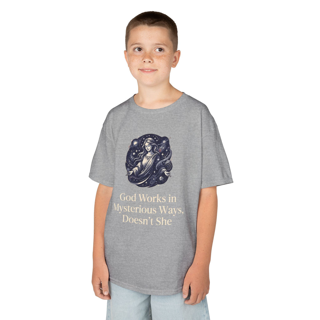"God Works in Mysteroius Ways" Kids Tee