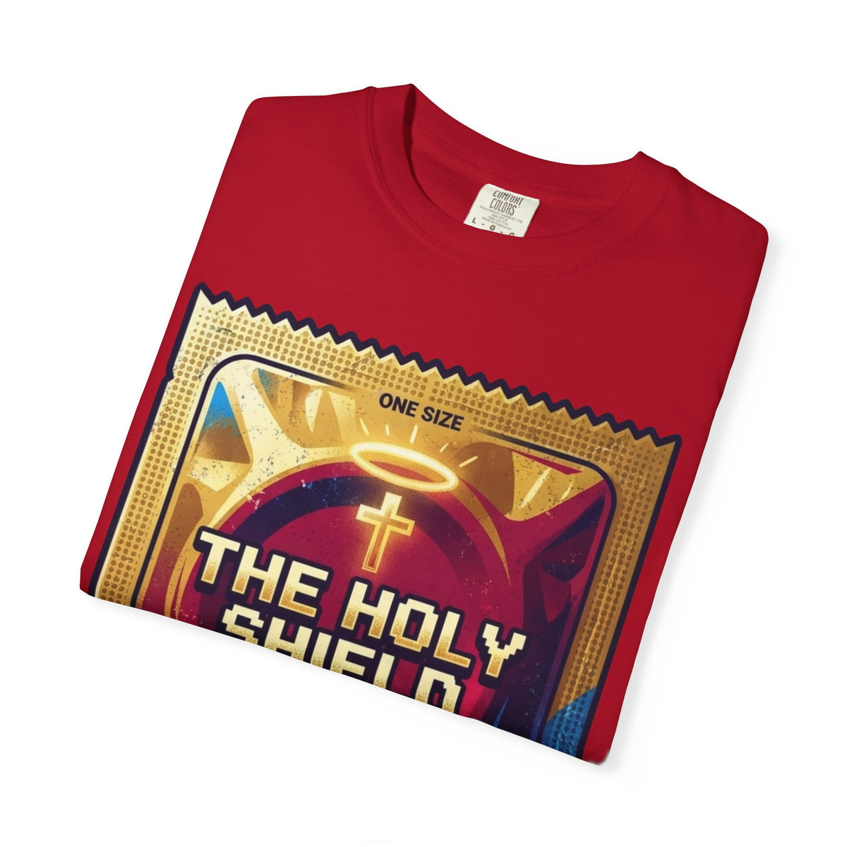"Good Book Series The Holy Shield" Unisex Garment-Dyed Tee