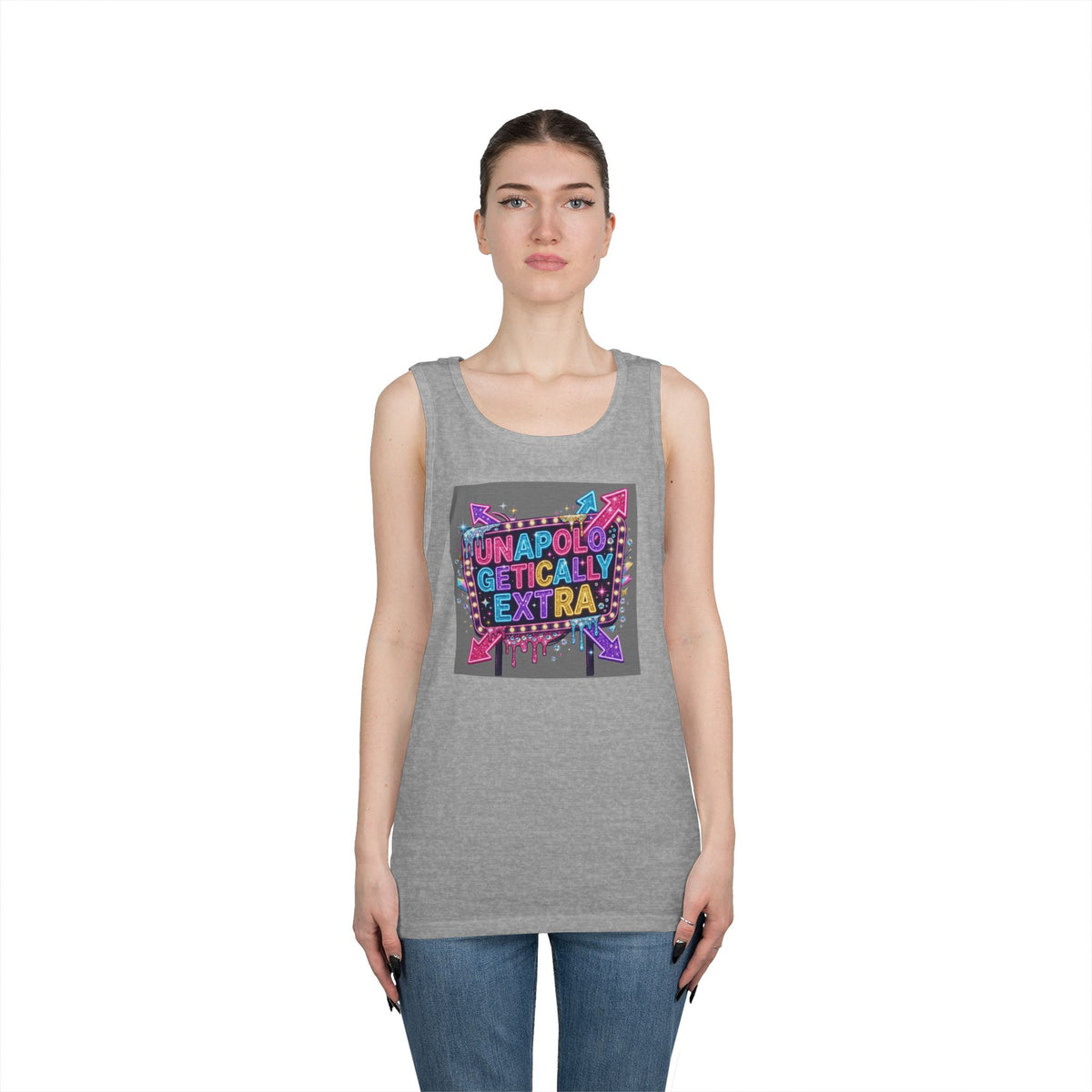 Color: Sport Grey | Unapoligetically Extra Tank Top