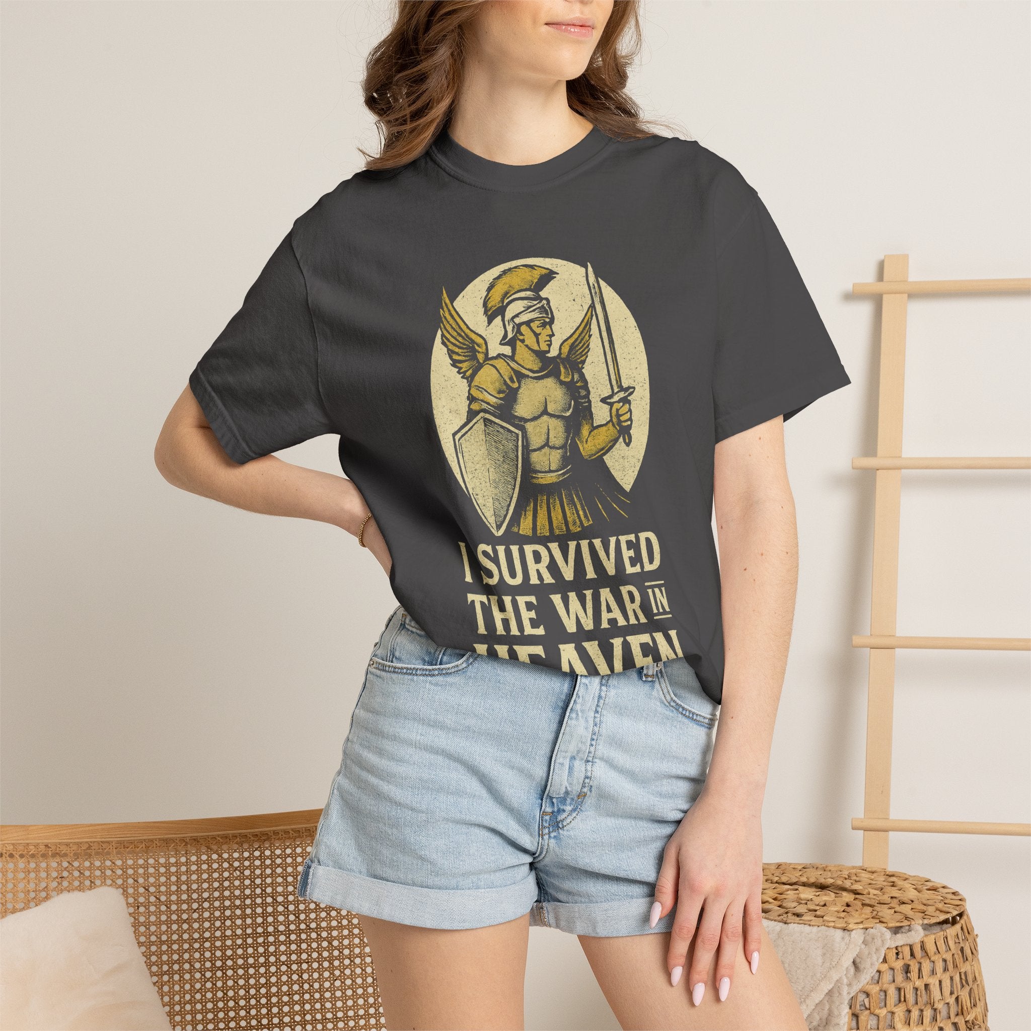 "I Survived The War in Heaven T-Shirt" Unisex Garment-Dyed T-shirt