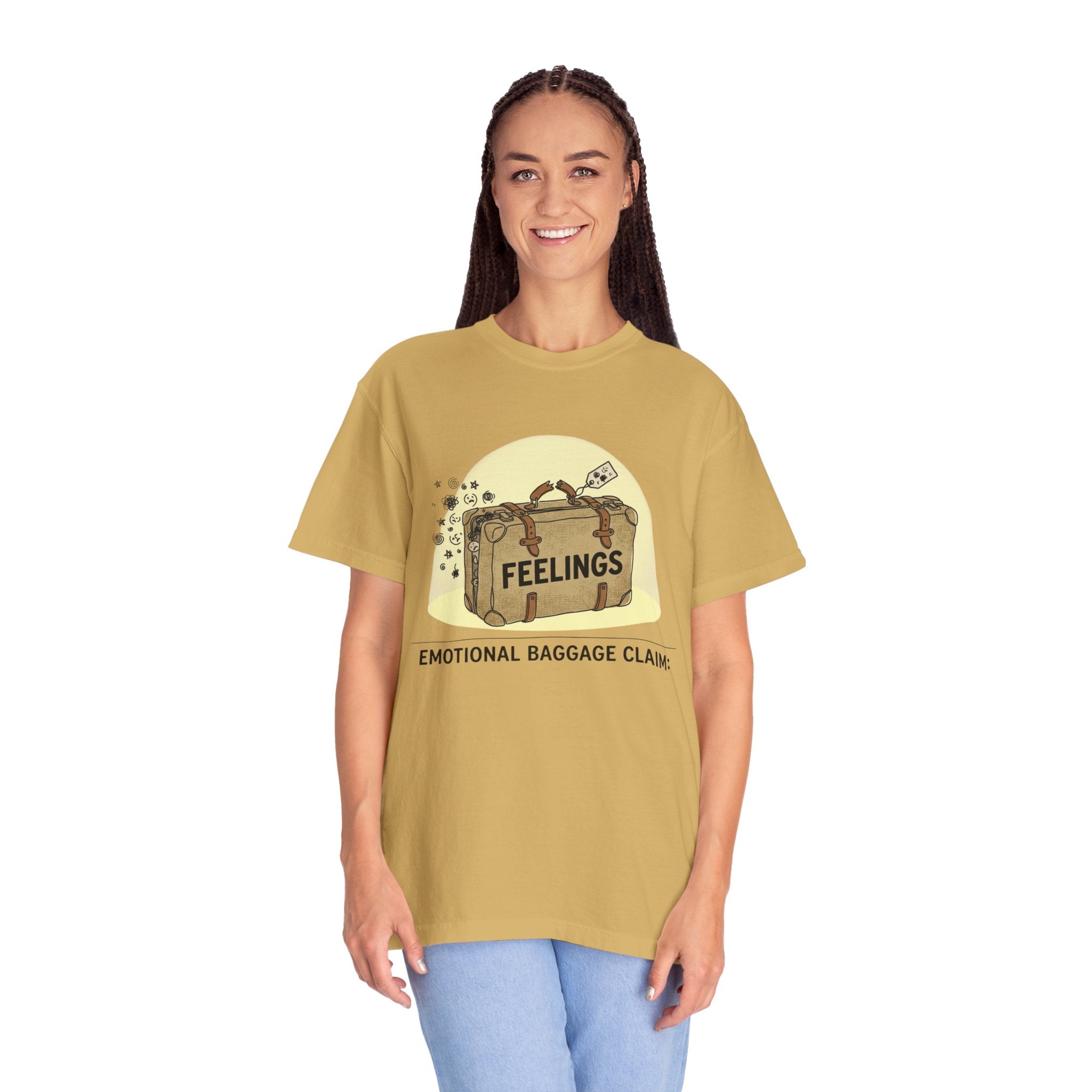 "Emotional Baggage Claim" Unisex Garment-Dyed T-shirt
