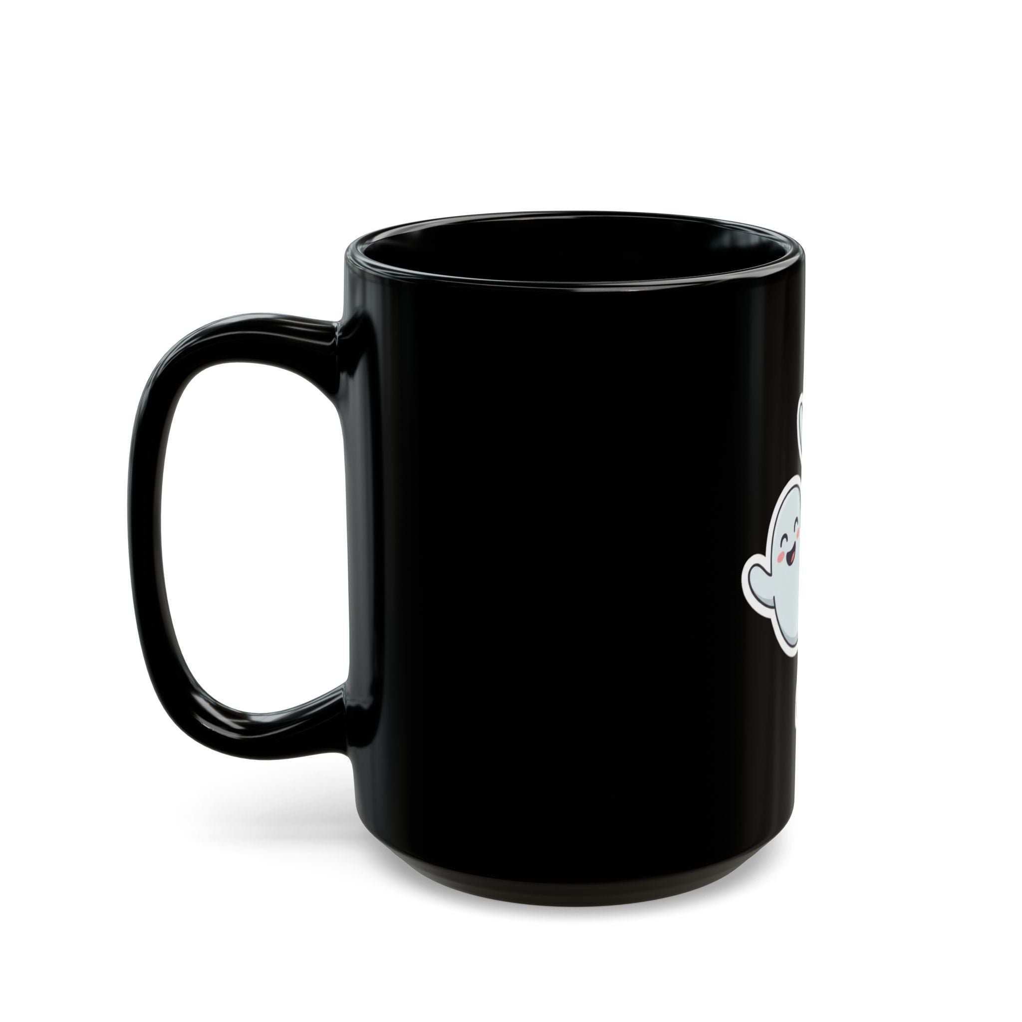 "Ghosts" Black Ceramic Mug