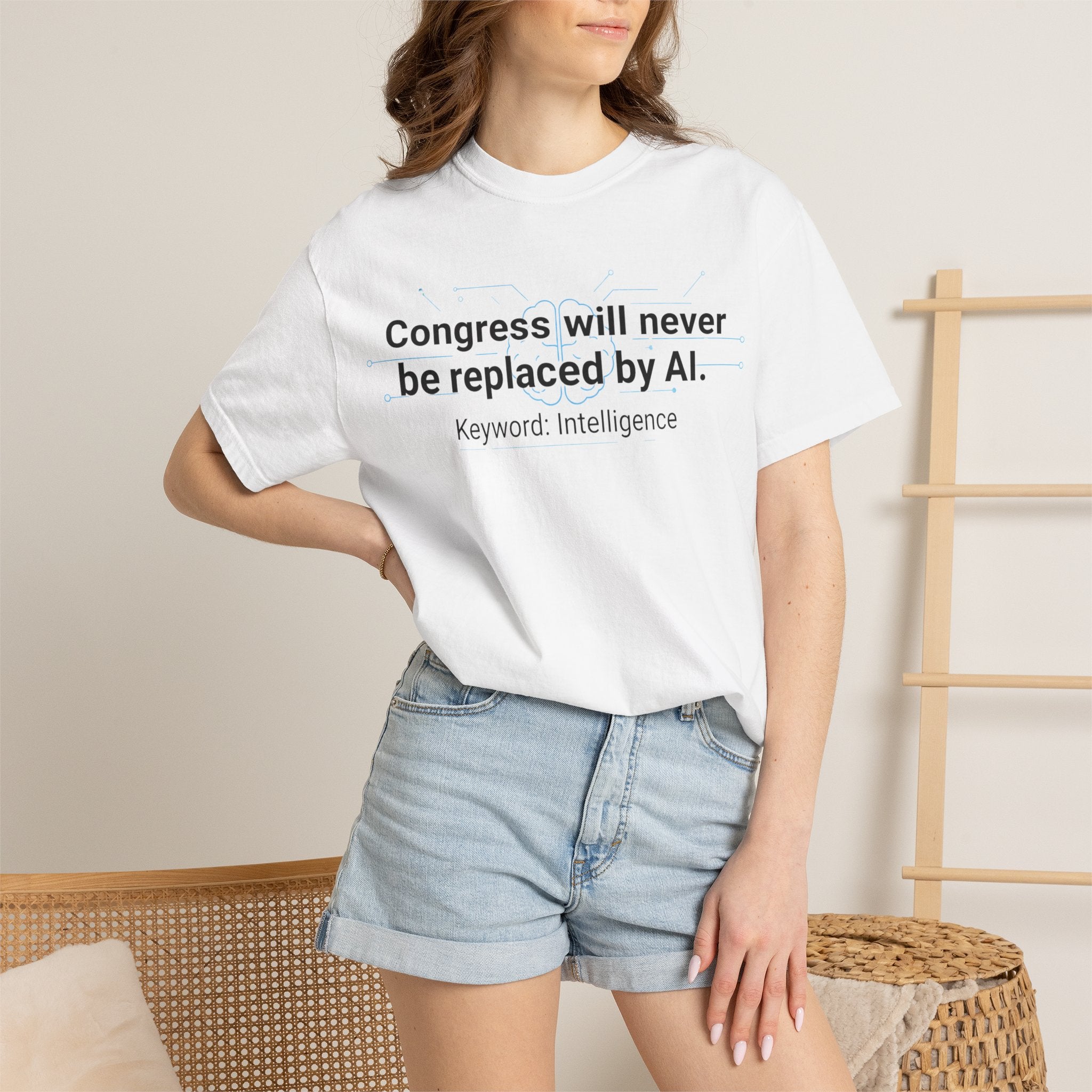 "Congress vs. AI T-Shirt" Unisex Garment-Dyed T-shirt