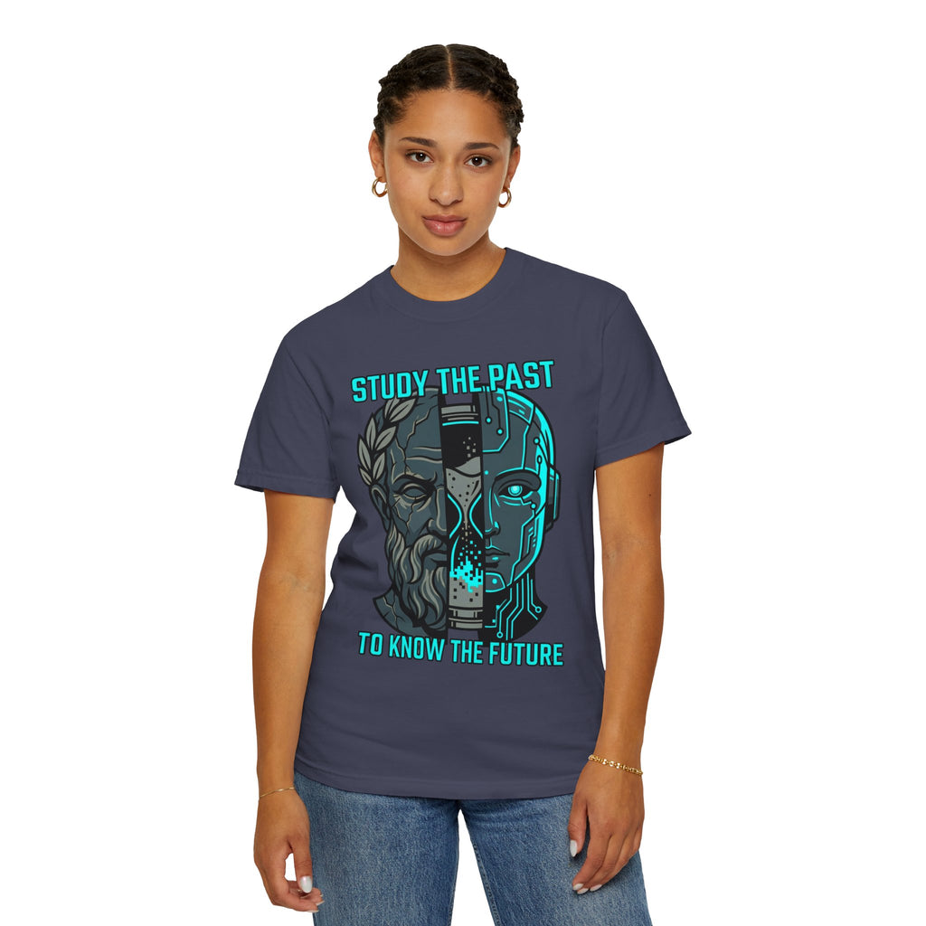 "Study the Past Know the Future" Unisex Garment-Dyed Tee