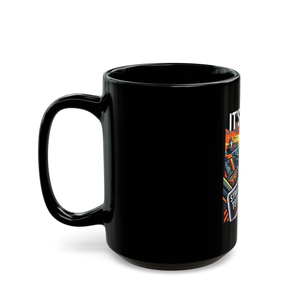 "Straight Of Hormuz is Open" Black Ceramic Mug