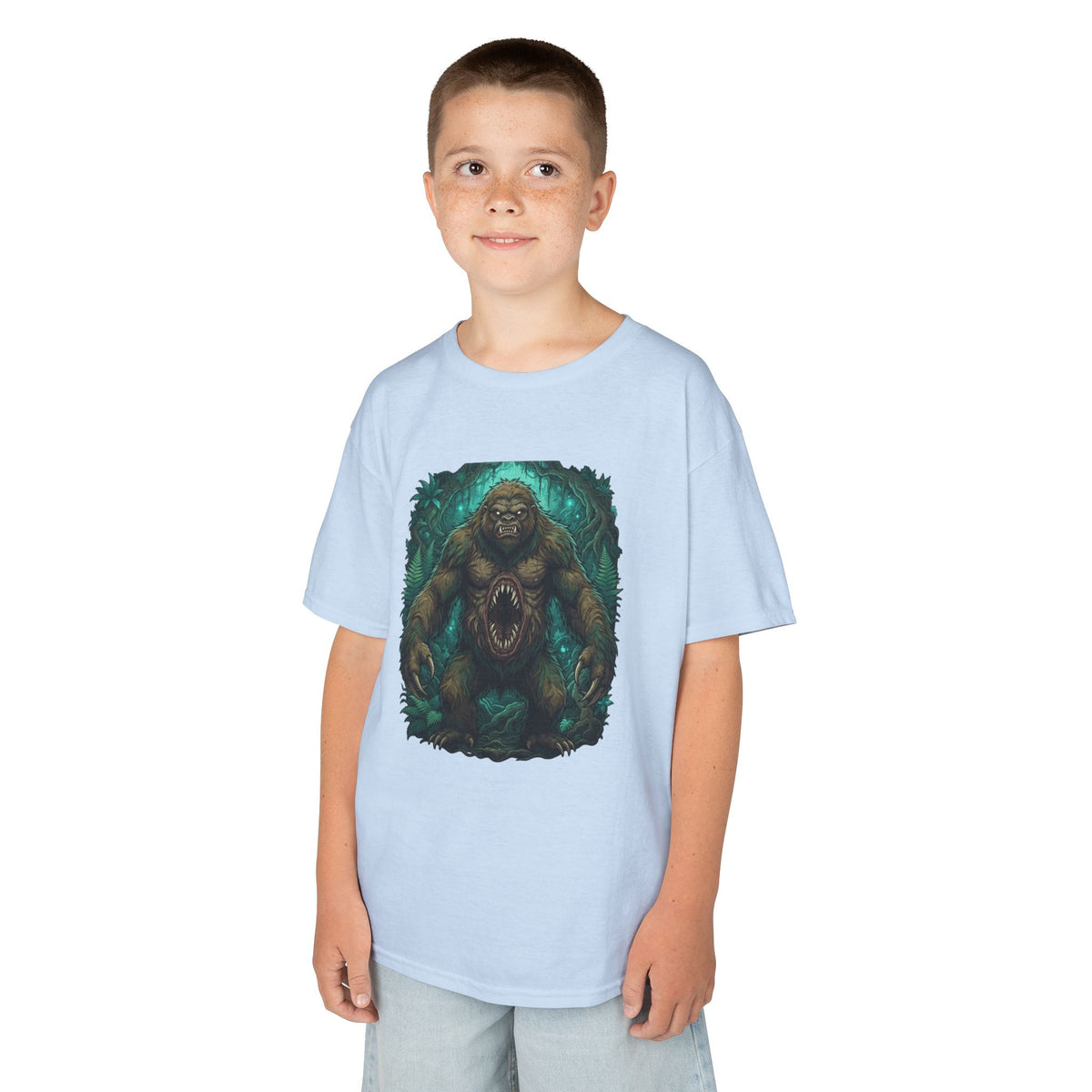 Color: Light Blue | Mapinguari (Amazon Rainforest) Kids Tee