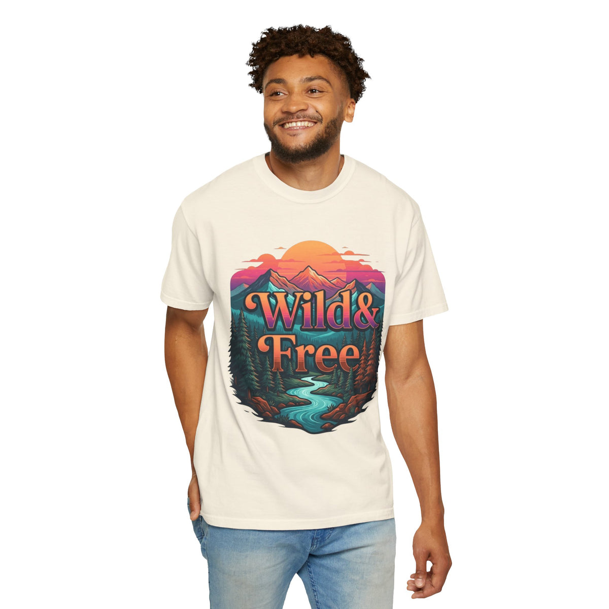 Color: Ivory | Wild & Free Unisex Garment-Dyed Tee