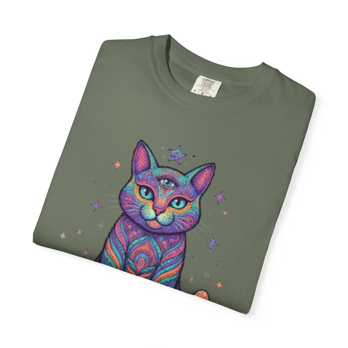 "Hippy Cat" Unisex Garment-Dyed Tee