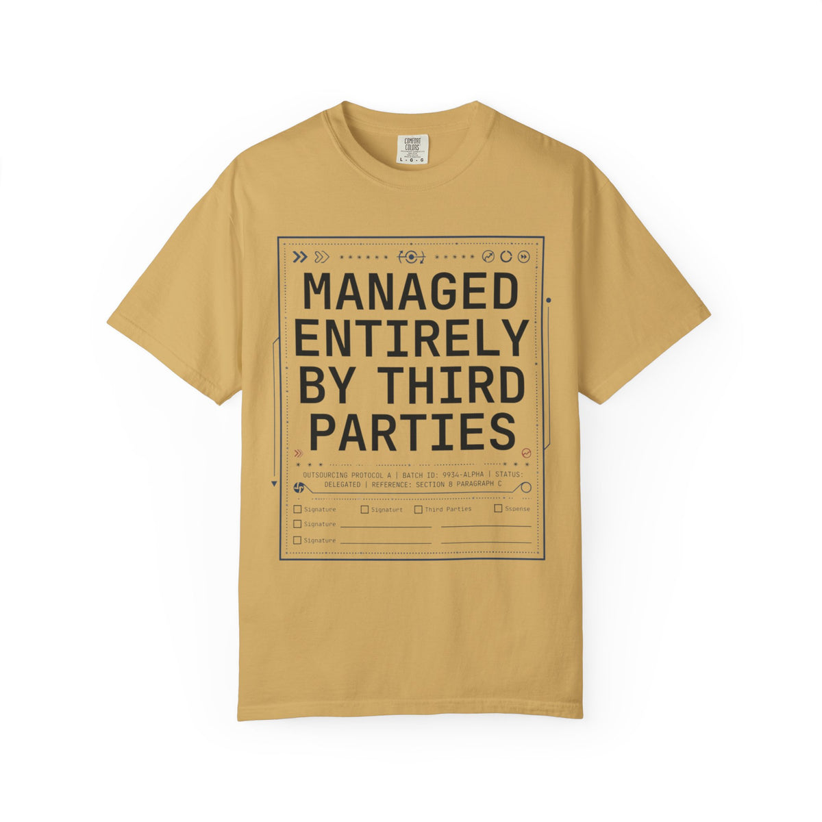 Color: Mustard | Managed Entirely By Third Parties Unisex Garment-Dyed Tee