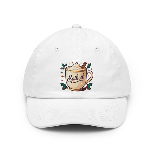 Color: White | Spiked Eggnog Dad Hat — Graphic