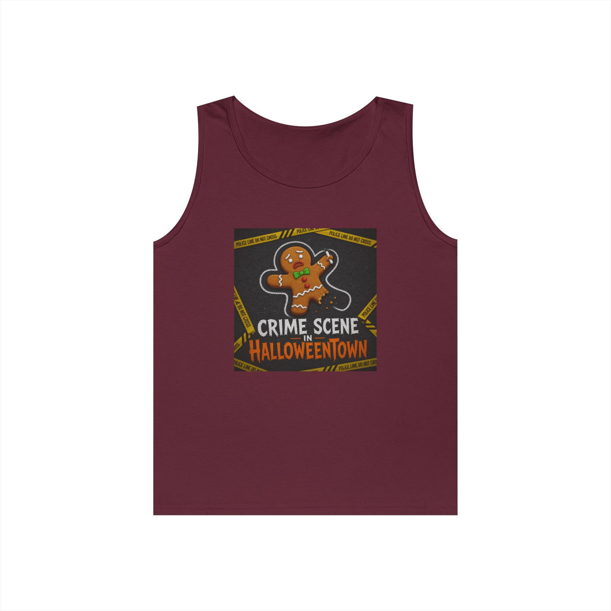 Color: Maroon | Crime Scene in Halloweentown Tank Top